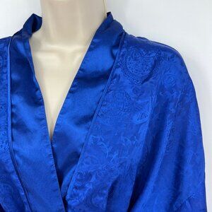 Victoria Secret Gold label Blue Robe Woman's One Size Tie Flawed